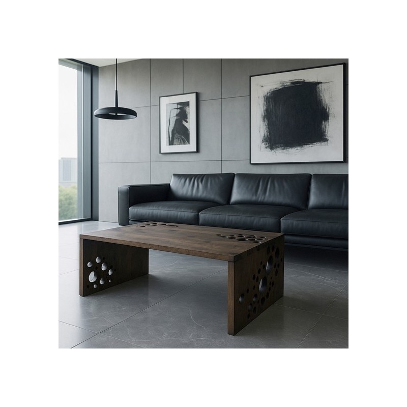 Carved coffee table – Stained Cherry Wood