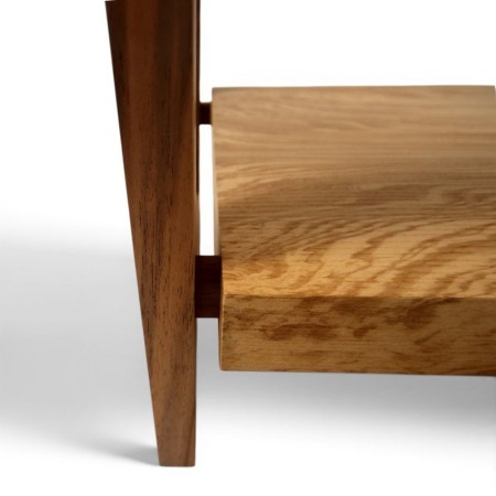 Pair of Bedside Tables – Olive Ash & Walnut