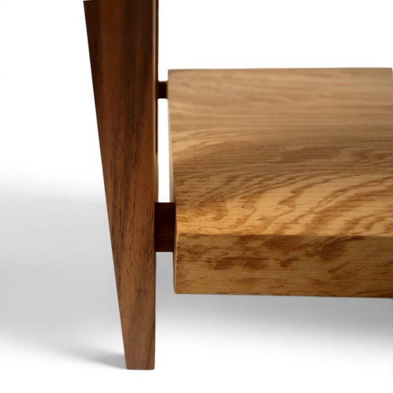 Pair of Bedside Tables – Olive Ash & Walnut