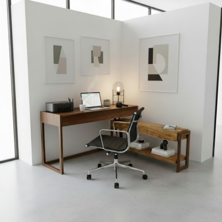 Bureau & console - Noyer & Frêne olivier