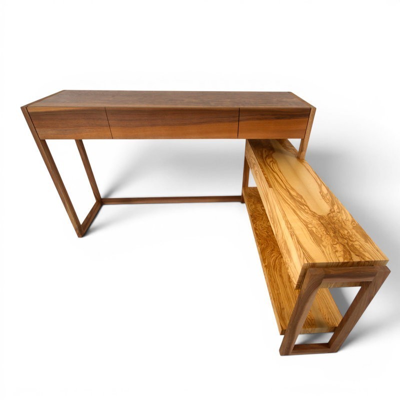 Desk & Console – Walnut & Olive Ash
