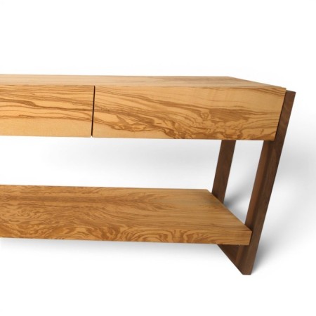 Bureau & console - Noyer & Frêne olivier