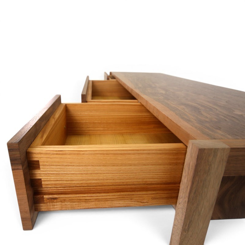 Bureau & console - Noyer & Frêne olivier