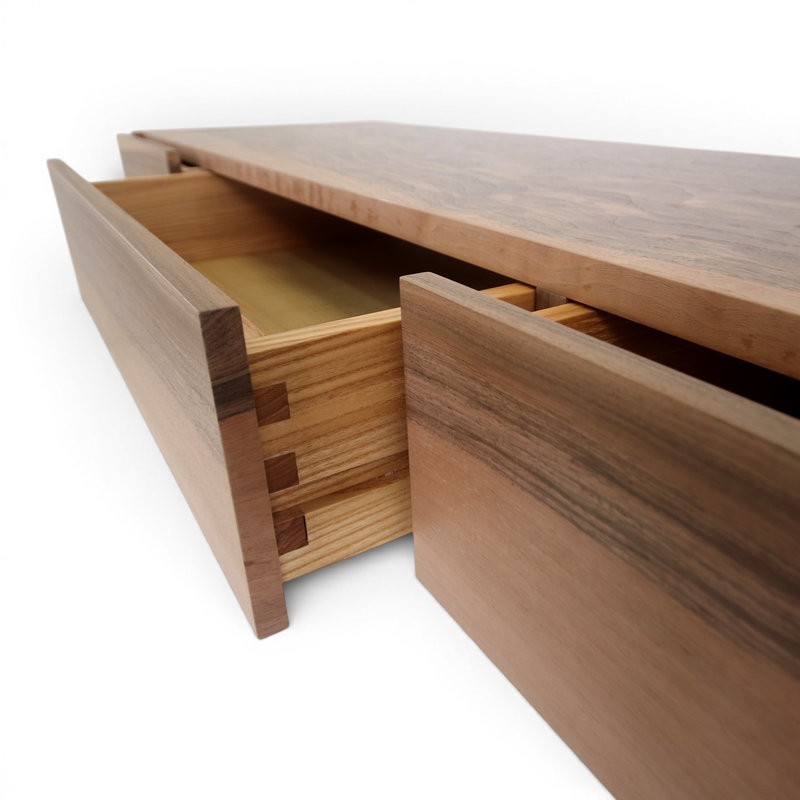 Bureau & console - Noyer & Frêne olivier