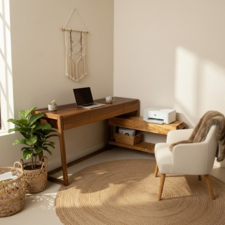 Bureau & console - Noyer & Frêne olivier