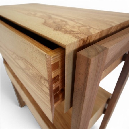 2-Drawer Console – Olive Ash & Walnut