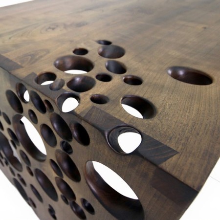 Carved coffee table – Stained Cherry Wood