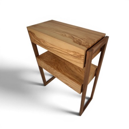 2-Drawer Console – Olive Ash & Walnut