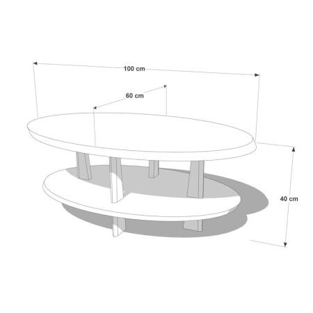 Table basse oblongue - Paldao & Orme
