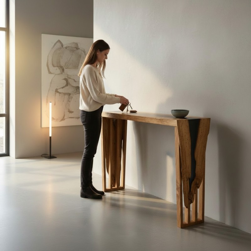 Console - chêne & bois de rose