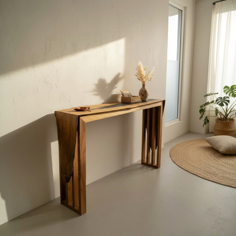 Console - chêne & bois de rose