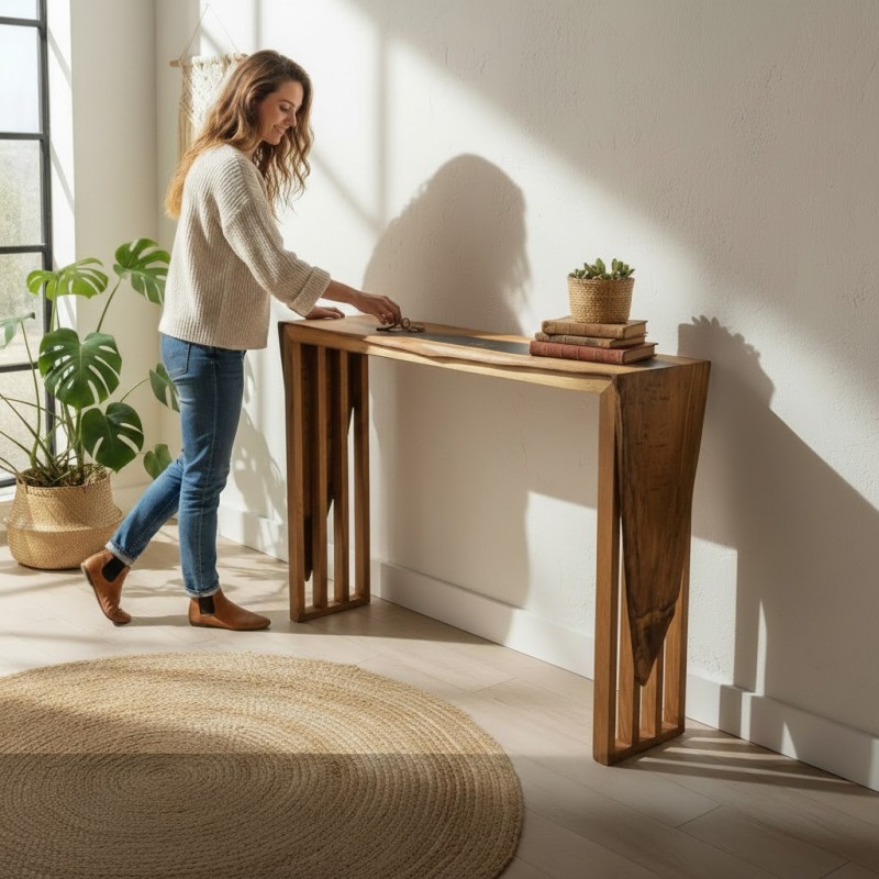 Console - chêne & bois de rose