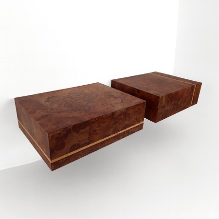 Bedside Tables – Elm Burl & Ceylon Lemonwood Inlay