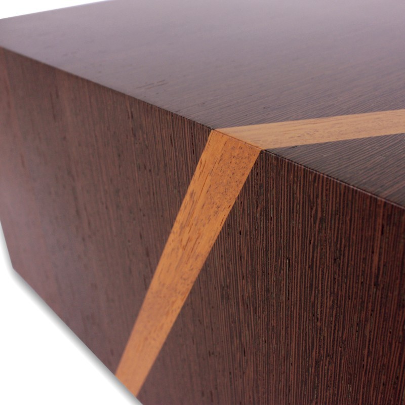 Table basse wengé et filet & movingui