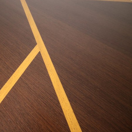 Table basse wengé et filet & movingui