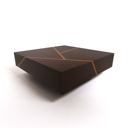 Table basse wengé et filet & movingui