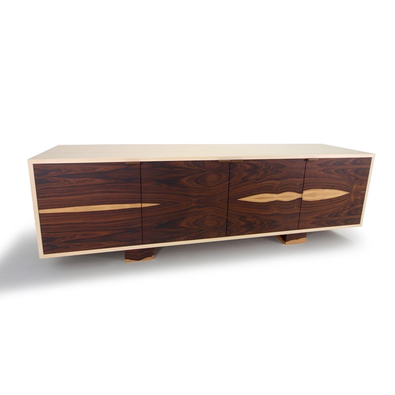 Buffet - sycomore ondé & palissandre