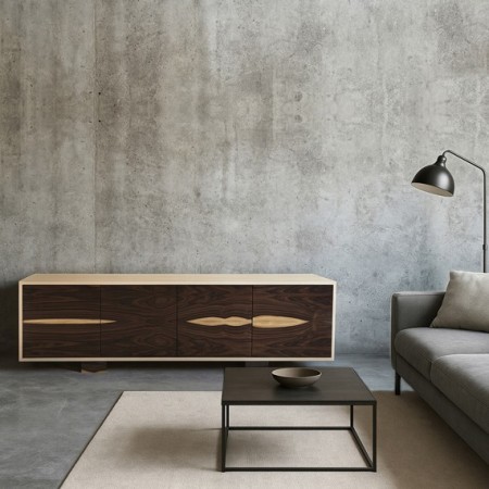 Buffet - sycomore ondé & palissandre