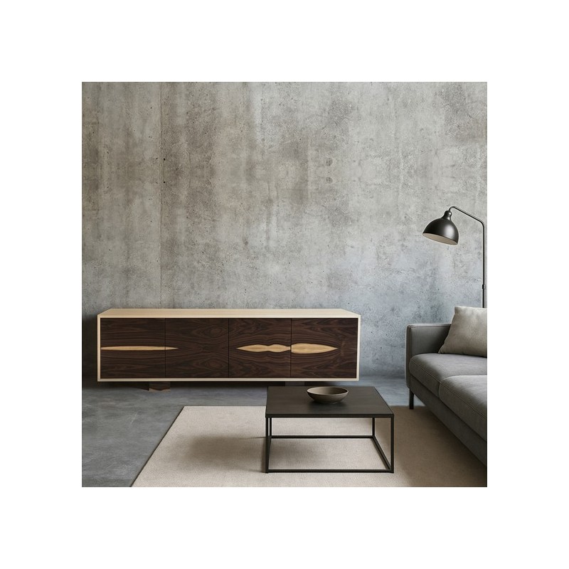 Buffet - sycomore ondé & palissandre