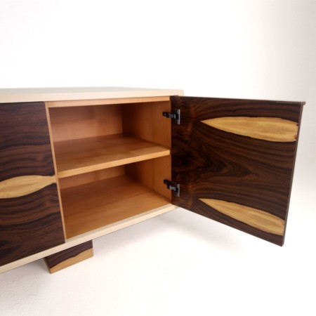 Buffet - sycomore ondé & palissandre