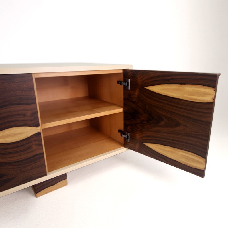 Buffet - sycomore ondé & palissandre