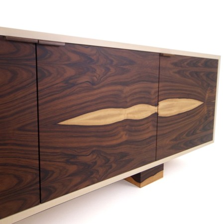 Buffet - sycomore ondé & palissandre santos