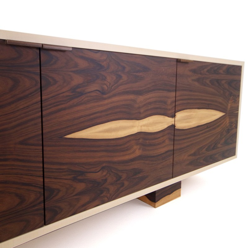 Buffet - sycomore ondé & palissandre santos