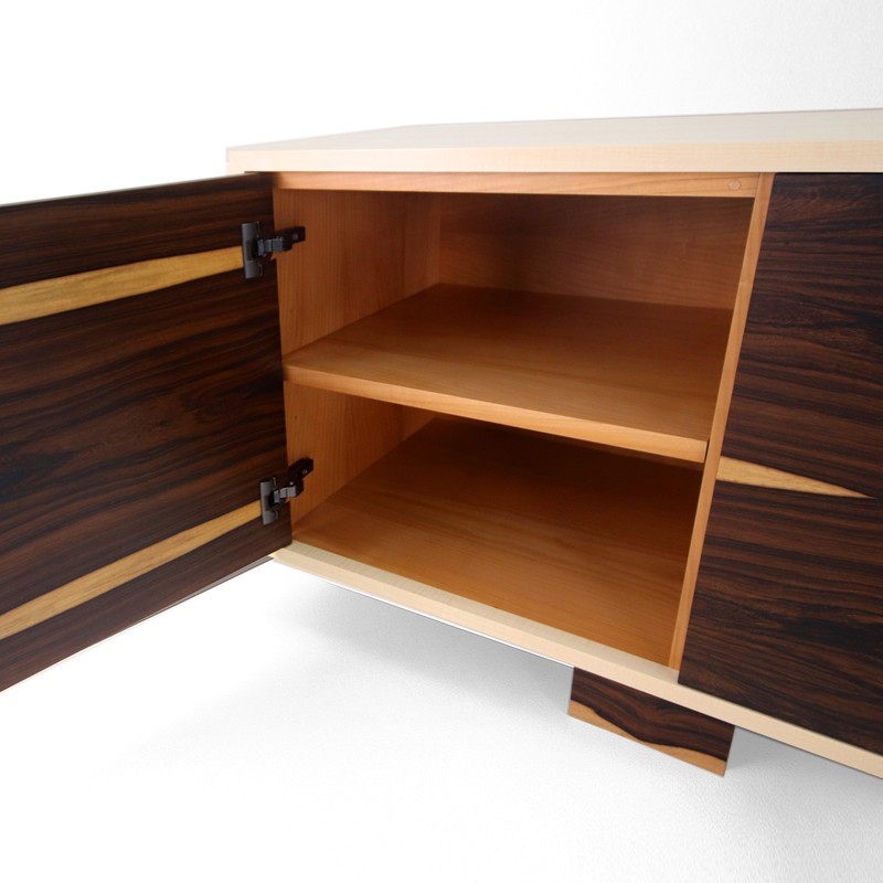 Buffet - sycomore ondé & palissandre santos