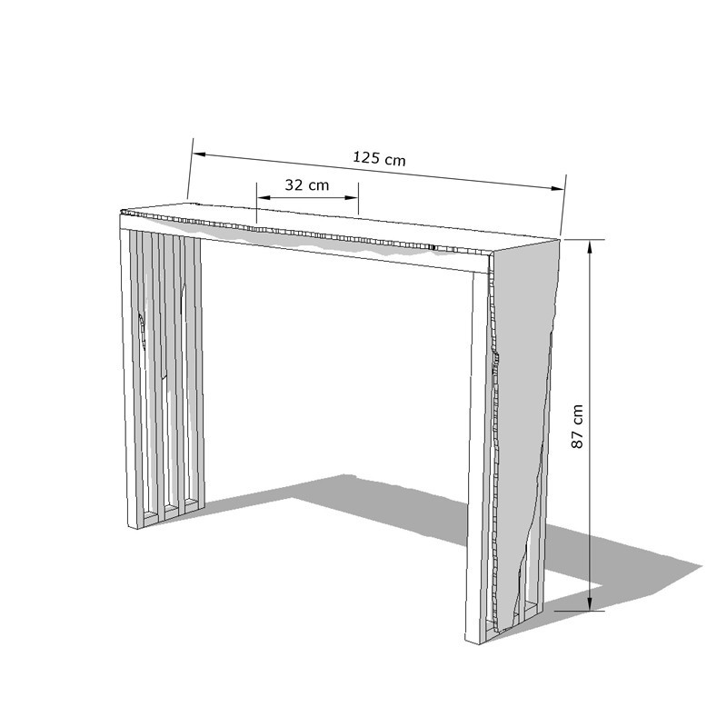 Console – oak & rosewood